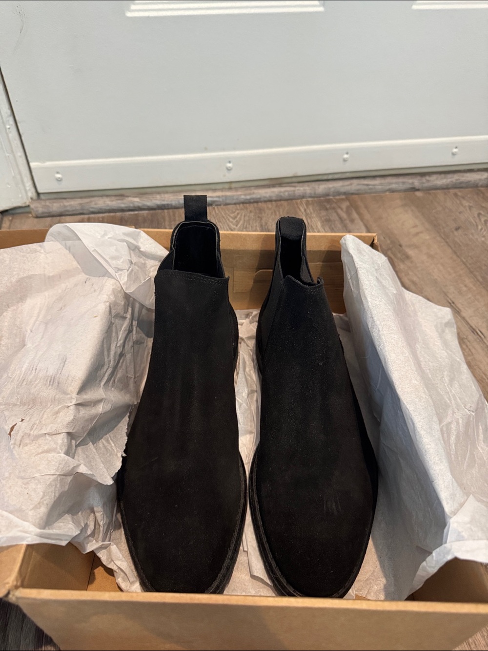 Zara Black Suede Chelsea Boot - Slip-On Style